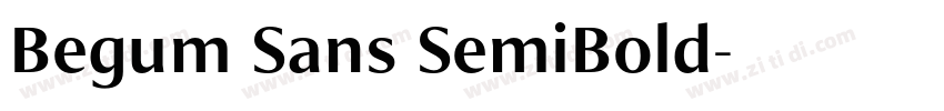 Begum Sans SemiBold字体转换